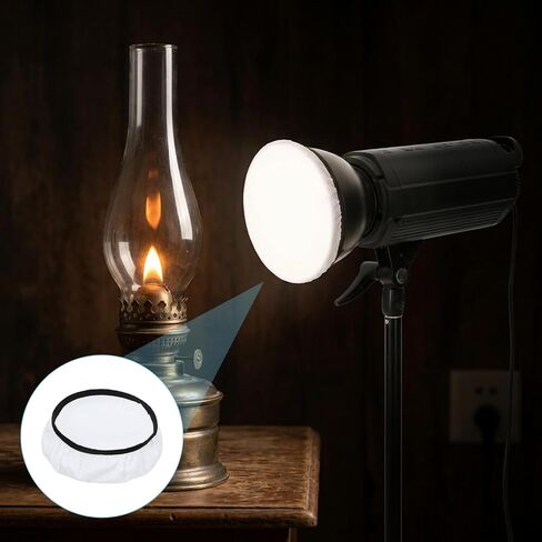5PCS 7"/18cm Light Diffuser Sock, Soft Diffuser Lamp Cover White Lamp Shade Diffusers Film, LED Light Covers Great for Standard Sparkler Studio Strobe Reflectors, Video Shooting in Kuwait