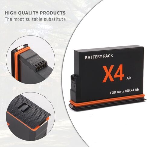 360 X4 Air Batteries, 27W Dual-Slot Fast Charging Case for Insta360 X4 Air | LCD Display Intelligent Two Way Charge Hub Shows Battery SOC（Endurance Battery Charger with 2 Batteries） in Kuwait