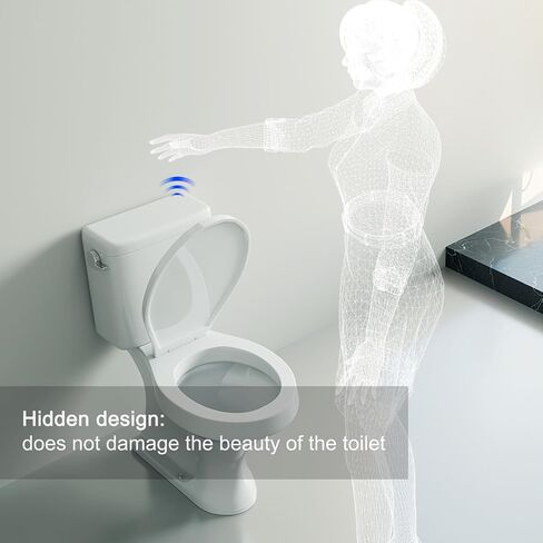 Techo Touchless Toilet Flush Kit, Adjustable Sensor, 1256315 Adapt k1954, Automatic Toilet Flusher - Easy to Install in Kuwait