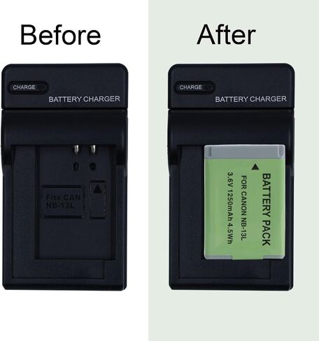 NB-13L nb 13l Battery Charger for Canon PowerShot SX740 HS, SX620 HS, SX720 HS, SX730 HS, PowerShot G7 X Mark III,G7X Mark II,G7 X,G9 X Camera and More in Kuwait
