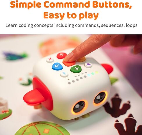 Talebot Pro Coding Robot with Activity Box, STEM Robot for Kids 3+ to Learn Programming, Educational Learning Toy for Toddlers Homeshool Classroom Pre-K in Kuwait