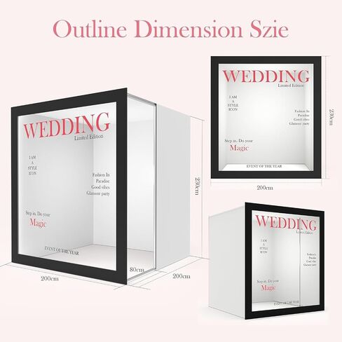 Magazine Photo Booth 6.6x6.6x7.6 Ft Removable and Replaceable Custom Logo, Lightweight Portable for Weddings, Birthdays Rental and Commercial Events in Kuwait