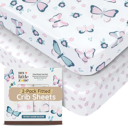 Baby Changing Pad Covers Table Sheet 32"x 16", 8" Deep Pocket - Diaper Cotton Dinosaur Changing Pad Cover, 100% Cotton Cover Sheets 2 Pack, Dino Baby Sheets, Designed in France, Dino Safari in Saudi Arabia