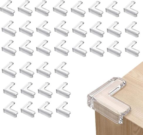 36 Pack Corner Protector Baby, Clear Baby Proof Corners and Edges Furniture Corner & Edge Safety Bumpers Table Corner Covers Protectors and Edge Guards for Baby Proofing, Sharp Edges in Kuwait