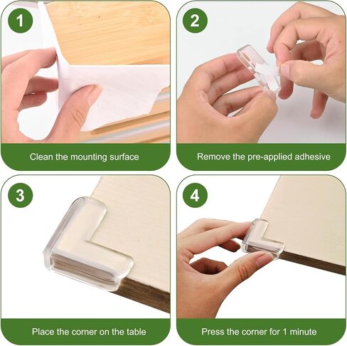 36 Pack Corner Protector Baby, Clear Baby Proof Corners and Edges Furniture Corner & Edge Safety Bumpers Table Corner Covers Protectors and Edge Guards for Baby Proofing, Sharp Edges in Kuwait
