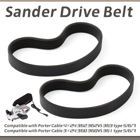 884351 Sander Drive Belt Compatible with Porter Cable 4×24 Models 362 362VS 363 Type 5/6/7 3×24 Models 360 360VS 361 Type 5/6/7, Replace 893626 882185 2 Pcs in Kuwait