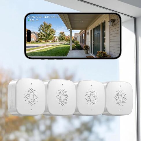 SOIADV Window Camera Wireless 2Pack, No-Drill Install,2.4GHz & 5GHz WiFi | Indoor Cameras for Home Security, AI Human Detection, 6s Pre-Roll, 2.5K Color Night Vision, Battery Powered in Kuwait