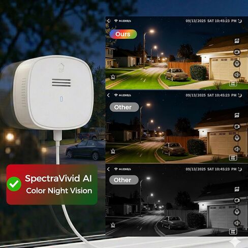 3K No Drill Window Camera, 2Pack Indoor Window Security Cameras with Color Night Vision for Home Security, 2.4G&5G WiFi, Motion Detection, Work w/Alexa&Google Assistant, Anti-Glare, Anti-Reflection B1 in Kuwait