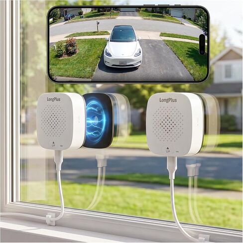 LongPlus 8MP 4K Window Security Camera, WIFI6 Indoor Window Camera | Dual-Band WiFi 6, Full-Color Night Vision, Anti-Glare Optics, 24/7 Recording, AI Detection, No Drilling Required, SD/Cloud in Kuwait