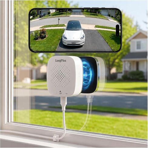 LongPlus 8MP 4K Window Security Camera, WIFI6 Indoor Window Camera | Dual-Band WiFi 6, Full-Color Night Vision, Anti-Glare Optics, 24/7 Recording, AI Detection, No Drilling Required, SD/Cloud in Saudi Arabia