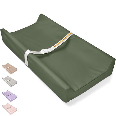 Waterproof Changing Pads Vegan Leather Wipeable Changing Table Pad | Baby Changing Pad No Slip Diaper Changing Table Pad Soft Changing Mat 32x16 Inch Infant Changing Topper for Dresser, Table in Kuwait