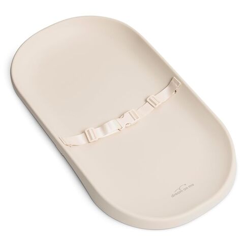 Dream On Me Lotti Love Baby Changing Pad, Waterproof, Contoured Design with Safety Strap, Soft Wipe-Clean Surface, Secure Nursery Changing Pad, Magnolia White in Kuwait