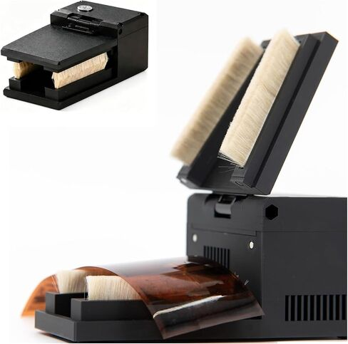 Electric Film Anti-Static Dust Remover, 135/120 Negative Cleaning Brush with Dual Wool Brushes, Plasma Static Eliminator and Adjustable Pressure for Slides and Motion Picture Film in Kuwait