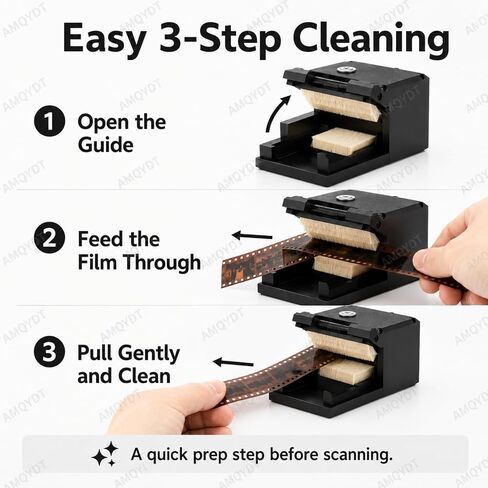 Electric Film Anti-Static Dust Remover, 135/120 Negative Cleaning Brush with Dual Wool Brushes, Plasma Static Eliminator and Adjustable Pressure for Slides and Motion Picture Film in Kuwait