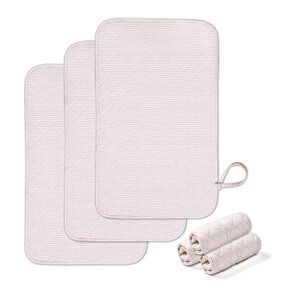 Spirich 3-Pack Reversible Changing Pad Liners, Waterproof & Wipeable Diaper Changing Mat, Thick Terry & 100% Cotton Knit, Portable Baby Changing Pad in Kuwait