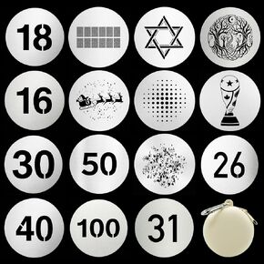 86mm (B-Size) Optical Snoot Gobos Kit, 15-Piece Metal Pattern Inserts Compatible with Aputure Spotlight Mount II/Godox VSA/Nanlite PJ-BM, Creative Lighting Backgrounds for Cinematic Portraits in Kuwait