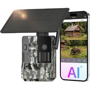 SEHMUA Dual Lens Trail Camera 180° View, AI Animal ID 4G LTE Cellular Trail Camera, 0.1s Trigger Real-Time Alert 24MP 2K Live Game Cameras with Night Vision Motion Activated Waterproof IP66 Trail Cam in Saudi Arabia