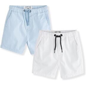 ACESTAR 2 Pack Toddler Boys Summer Shorts with Drawstring - Cotton Baby Casual Pull-On Jogger Shorts Active Sports Shorts in Kuwait