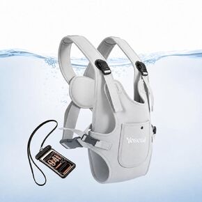 Premium Neoprene Water Baby Carrier, Safer Wider 50mm Strap & 60mm Slide Lock Buckle, Ergonomic X+H Back Support, Quick Dry Land & Water Baby Carrier with Waterproof Phone Pouch in Kuwait