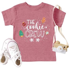 Christmas Cookie Shirt Toddler Boys Girls Cookie Crew T-Shirt Xmas Gifts Tee Tops Holiday Outfits in Saudi Arabia