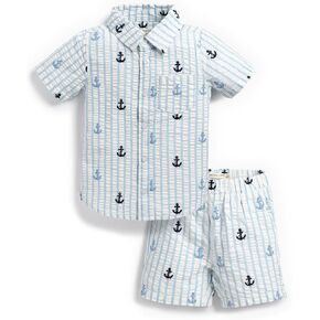 monica + andy Organic Poplin Shirt + Short Set in Kuwait
