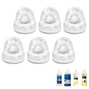6 Packs Bottle Nipples Compatible with Similac/Enfamil Ready to Feed Formula Bottles and Most Standard Bottles, Replacement Silicone Nipple No Spill Slow Flow Nipples, 6ml/min (Slow Flow) in Saudi Arabia