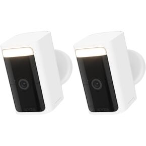 Wyze Battery Cam Pro, 2K HDR Rechargeable Battery Outdoor/Indoor Security Camera Wireless, Color Night Vision, Integrated Spotlight & Siren, 2-Way Audio, Water Resistant, White, 2-Pack in Saudi Arabia