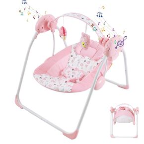 Baby Swings for Infants, Portable Baby Swing with Music, 5 Speed Levels, Timer, Infant Swing for Indoor Outdoor Use, 0-9 Months Up to 20 lbs in Saudi Arabia
