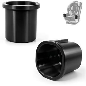 2 Pcs Cup Holder Compatible with Graco Extend2Fit 3-in-1 Car Seats | Dishwasher Safe Single Cup Holder, Car Seat Replacement Parts, Fits Left or Right Side, Black in Saudi Arabia