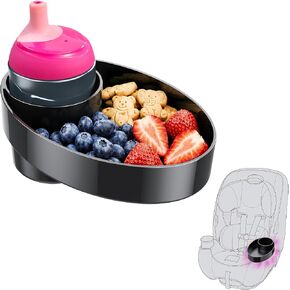 [2 Pack] Car Seat Cup Holder Replacement Snack Tray for Safety 1st EverFit & Grow and Go Slim Convertible Car Seat, Fits Maxi-COSI Pria & Cosco All-in-One Seats, BPA-Free Toddler Cup Holder, Black in Kuwait