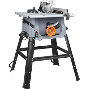 Prostormer 10-Inch 15-Amp Table Saw with Heavy-Duty Stand | Blade Height Adjustable, Support 90° Cross Cut & 0-45° Bevel Cut, 24T Blade Included for Woodworking in Kuwait