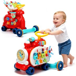 Baby Push Walker Toddler Walking Toy with Busy Board & Activity Center | Baby Push Walker, Toddler Learn to Walk Toy with Musical Busy Board & Activity Center in Saudi Arabia
