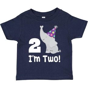 inktastic Happy 2nd Birthday Zoo Elephant Toddler T-Shirt in Kuwait