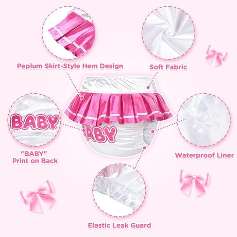 Littleforbig Washable Adjustable Reusable Waterproof Cloth Adult Diaper Wrap Cover - Baby School Girl in Kuwait