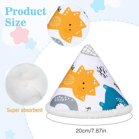 Gjinxi 6pcs Velvet Coral Pee Covers Washable Cotton Pee Peep Teepees Strong Water Absorption Pee Shield Reusable Diaper Changing Accessory for Boys Newborn Fun Dinosaur Baby Shower Thanks Gift in Kuwait