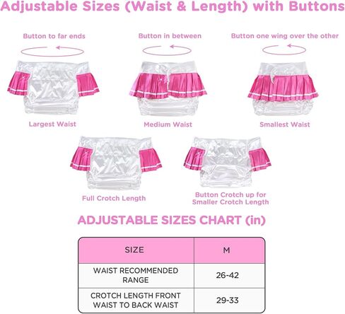 Littleforbig Washable Adjustable Reusable Waterproof Cloth Adult Diaper Wrap Cover - Baby School Girl in Kuwait