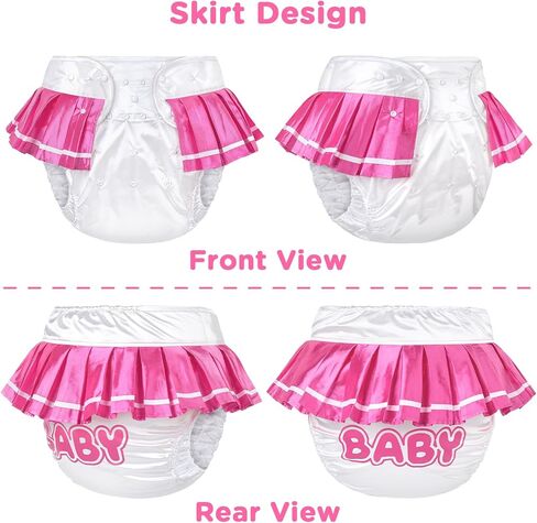 Littleforbig Washable Adjustable Reusable Waterproof Cloth Adult Diaper Wrap Cover - Baby School Girl in Kuwait
