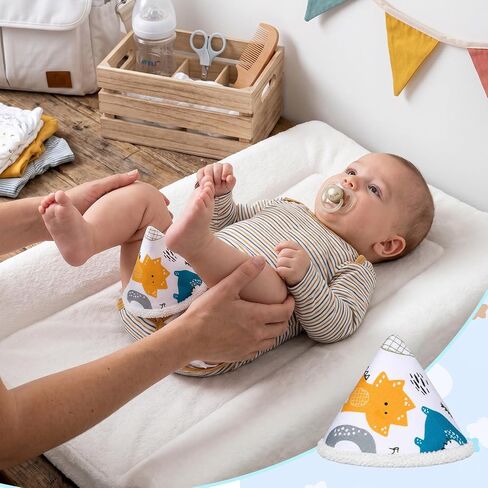 Gjinxi 6pcs Velvet Coral Pee Covers Washable Cotton Pee Peep Teepees Strong Water Absorption Pee Shield Reusable Diaper Changing Accessory for Boys Newborn Fun Dinosaur Baby Shower Thanks Gift in Kuwait