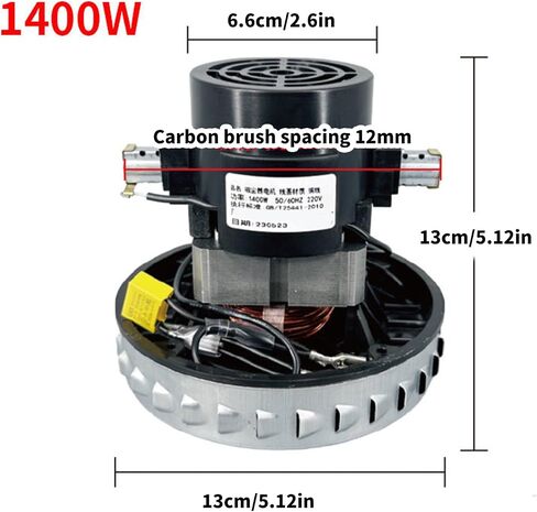 Home Appliance Vacuum Part Quiet Operations 1400W Motor 130mm Diameter for Enhancing Efficiency Home Appliance Part in Kuwait