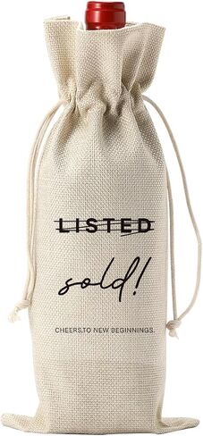 Funny House Warming Gifts Wine Bag New Home Closing Gifts for Buyers Owner Realtor Gift to Clients for Her Him Housewarming Gift Idea Neighbor Welcome Gifts in Kuwait