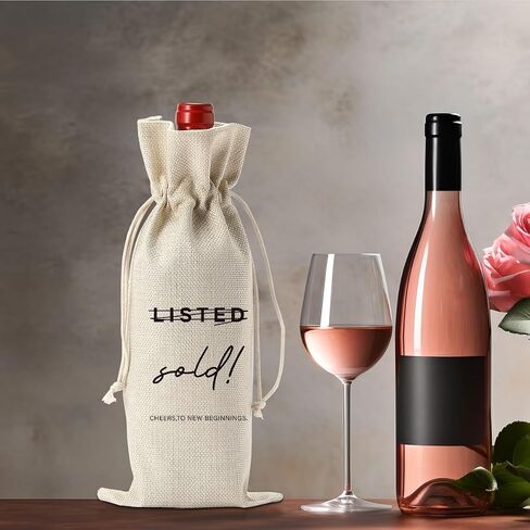 Funny House Warming Gifts Wine Bag New Home Closing Gifts for Buyers Owner Realtor Gift to Clients for Her Him Housewarming Gift Idea Neighbor Welcome Gifts in Kuwait