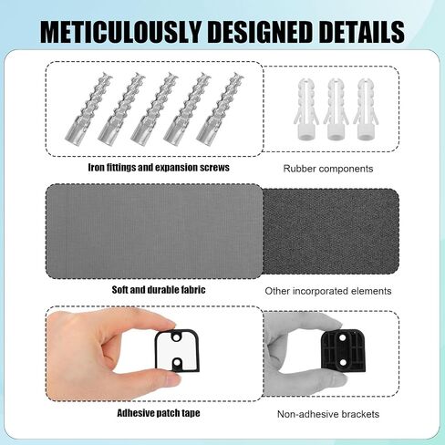 2 Sets Baby Retractable Gate Replacement Parts, Baby Door Extension Fittings Hardware Kit Extender Mount with 4 Latch 4 Bracket 1 Set of Screws & Four Adhesive Sheet for Safety Door Installation in Kuwait