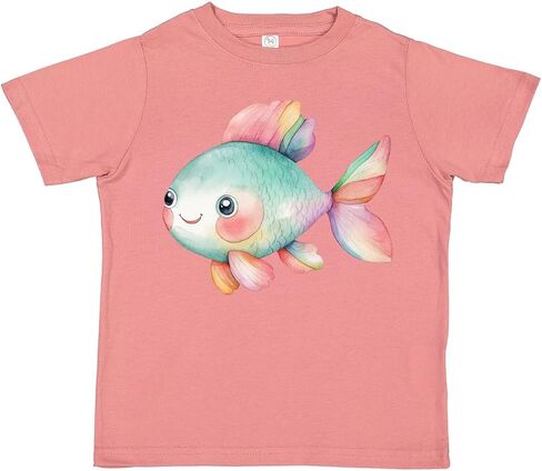 inktastic Cute Rainbow Fish Toddler T-Shirt in Kuwait