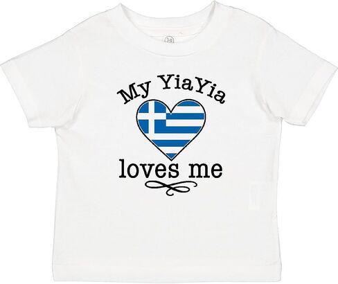 inktastic My Yiayia Loves Me Greek Heart Grandchild Baby T-Shirt in Kuwait