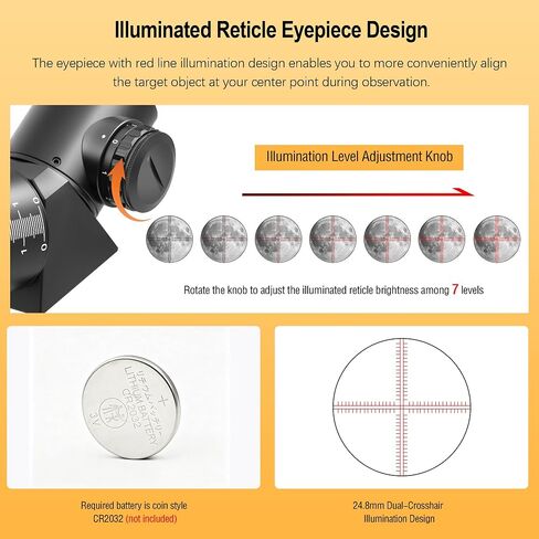 Astromania 10x60 Finderscope 45°Angled with Illuminated Reticle Eyepiece | Focal Length 248 mm,Convenient 45 Degree Comfortable View,Upright & Non-Mirrored Image,57-94 mm Focusing Working Distance in Kuwait