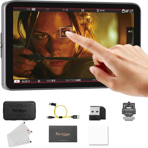 Portkeys LH7C 7" 1000nits Camera Field Monitor Wired Control for A7MV/A7MIV/A9M3/FX3/FX30/A1/A7SIII, R1/R5 Mark II/R6 Mark III, BS1H/BGH1/GH5 II/GH6/7, etc in Kuwait