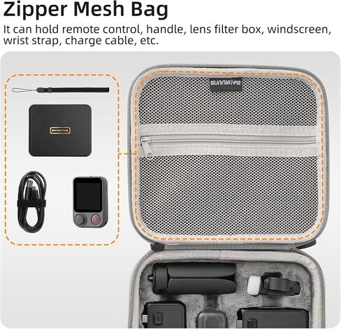 Osmo Pocket 4P Case, Storage Bag for DJI Osmo Pocket 4P Accessories | Creator Combo / Mic 3/Mini 2 / Fill Light / Osmo FrameTap Remote Control / Battery Handle / Vlogging Camera and Accessories in Kuwait