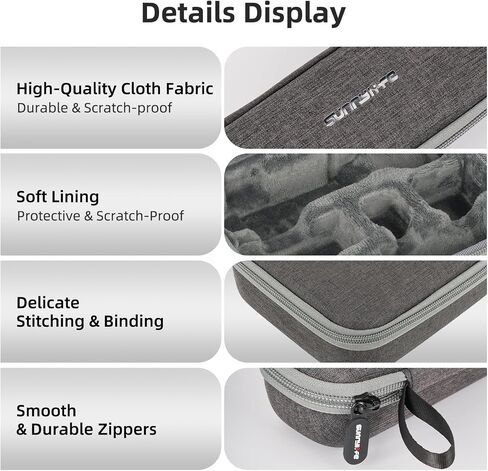 Travel Case for DJI Osmo Pocket 4 Creator Combo Accessories | Carrying Storage Bag for Osmo Pocket 4/3 Vlog Camera / Mic Mini 3 2 / Battery Handle / Mini Tripod / and Fill Light in Kuwait