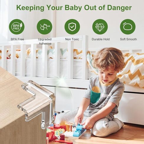 36 Pack Corner Protector Baby, Clear Table Corner Protectors Baby Proof Corners and Edges Furniture Covers & Edge Safety Bumpers Guards for Baby Proofing, Sharp Edges in Kuwait