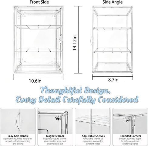 Baby Bottle Organizer，3-Tier Transparent Adjustable Baby Bottle Storage Cabinet, Multi-use Organizer for Countertop, Kitchen, Vanity, Bathroom, Ideal Gift for New Mothers in Kuwait